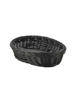 Black Oval Polywicker Basket 22.5 x 15.5 x 6.5cm