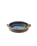 Terra Porcelain Aqua Blue Round Eared Dish 14.6cm