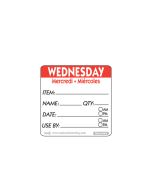 50mm Wednesday Removable Day Label (500)