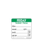 50mm Friday Removable Day Label (500)
