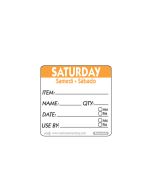 50mm Saturday Removable Day Label (500)