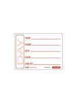 50 X 65mm Removable Red Use By Label (500)