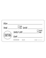 50 X 100mm Removable Shelf Life Label (500)