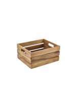 Genware Acacia Wood Box/ Riser GN 1/2