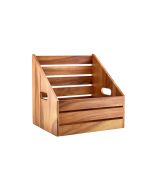 GenWare Acacia Wood Angled Crate GN 1/2