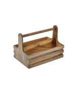 Medium Rustic Wooden Table Caddy