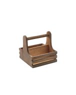 Small Rustic Wooden Table Caddy