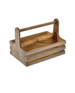 Rustic Wooden Table Caddy
