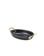 GenWare Black Vintage Steel Oval Dish 16.5 x 12.5cm