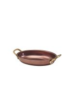 GenWare Copper Vintage Steel Oval Dish 16.5 x 12.5cm
