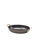 GenWare Black Vintage Steel Oval Dish 20.75 x 15.75cm