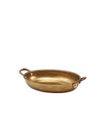 GenWare Gold Vintage Steel Oval Dish 20.75 x 15.75cm