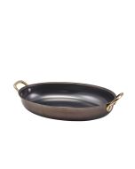GenWare Black Vintage Steel Oval Dish 24.5 x 17.5cm