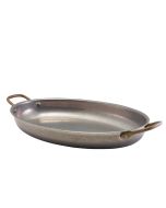 GenWare Vintage Steel Oval Dish 34 x 23cm