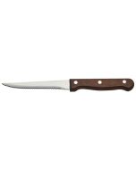 Steak Knife Dark Wood Handle Full Tang (Dozen)