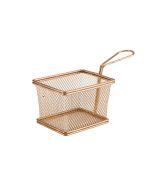 Copper Serving Fry Basket Rectangular 12.5 x 10 x 8.5cm