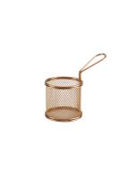 Copper Serving Fry Basket Round 9.3 x 9cm