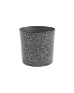 Stainless Steel Serving Cup 8.5 x 8.5cm Hammered Silver