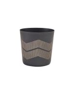GenWare Metallic Black Lined Serving Cup 8.5 x 8.5cm