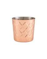 Diamond Pattern Copper Plated Serving Cup 8.5 x 8.5cm