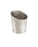 Hammered Stainless Steel Angled Cone 9.5 x 11.6cm (Dia x H)