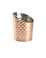 Hammered Copper Plated Angled Cone 9.5 x 11.6cm (Dia x H)