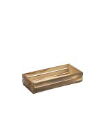 Genware Dark Rustic Wooden Crate 25 x 12 x 5cm