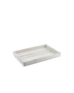 Genware White Wash Wooden Crate 35 x 23 x 4cm