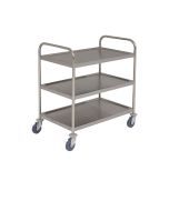 Fully Welded S/St. Trolley - 3 Shelves