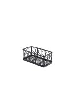 Genware Rectangular Black Wire Basket 14 x 7 x 5.5cm