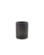 GenWare Black Wash Acacia Wood Cutlery Cylinder