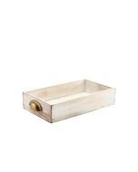 Genware White Wash Acacia Wood Display Drawer GN 1/3