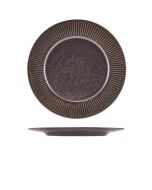 Terra Porcelain Black Fluted Winged Plate 29cm