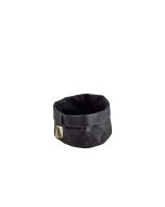 Black Washable Paper Bag 13 Dia x 10cm (H)