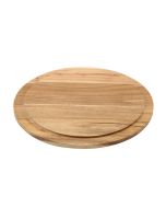 Genware Round Wood Serving/ Cake Board 33cm