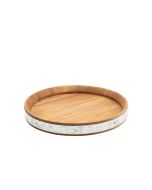 Acacia Wood Zinc Banded Serving Board 24cm