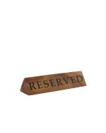 GenWare Acacia Wood Reserved Sign