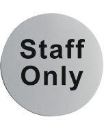 Stainless Steel Door Sign - Staff Only