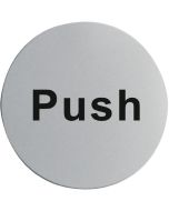 Stainless Steel Door Sign - Push