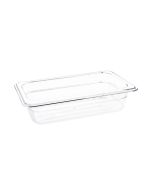 Vogue Polycarbonate 1/4 Gastronorm Container 65mm Clear