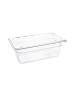 Vogue Polycarbonate 1/4 Gastronorm Container 100mm Clear