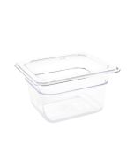 Vogue Polycarbonate 1/6 Gastronorm Container 100mm Clear