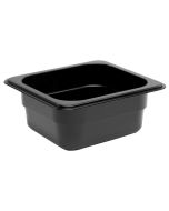 Vogue Polycarbonate 1/6 Gastronorm Container 65mm Black