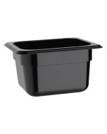 Vogue Polycarbonate 1/6 Gastronorm Container 100mm Black