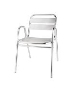 Bolero Aluminium Stacking Chairs Arched Arms (4 Pack) U501