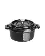 Vogue Cast Iron Round Mini Pot Black