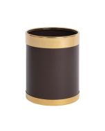 Bolero Waste Paper Bin Brown with Gold Rim 10.2Ltr Y804