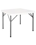 Bolero HDPE Square Folding Table 3ft White (Single) Y807