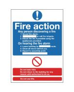Fire Action Sign