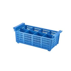 8 Compart Cutlery Basket (Blue)430X210X155mm - Genware